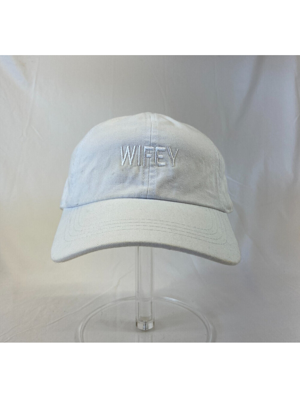 Wifey Baseball Cap Buckleback White Hat Wedding Day Bachelorette Party Classic